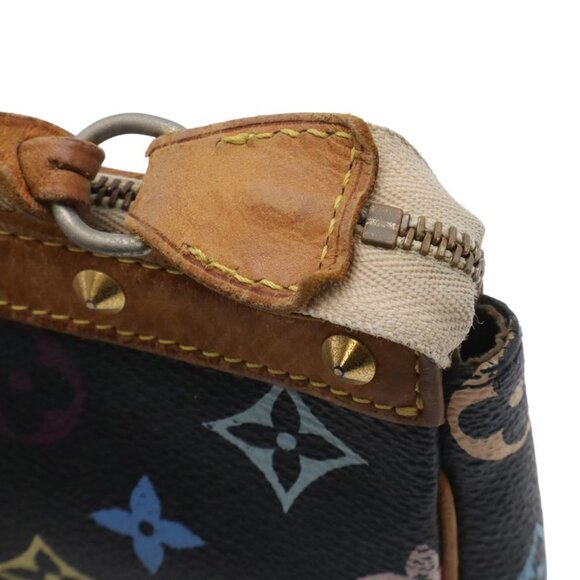 Louis Vuitton Monogram Multicolor Pochette Pouch Noir Black - Picture 6 of 8